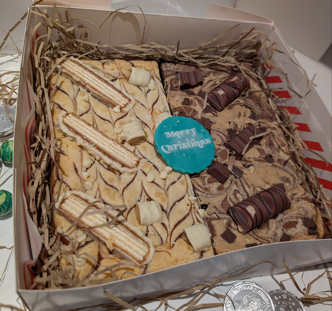 Half Brownie & Half Blondie Slab